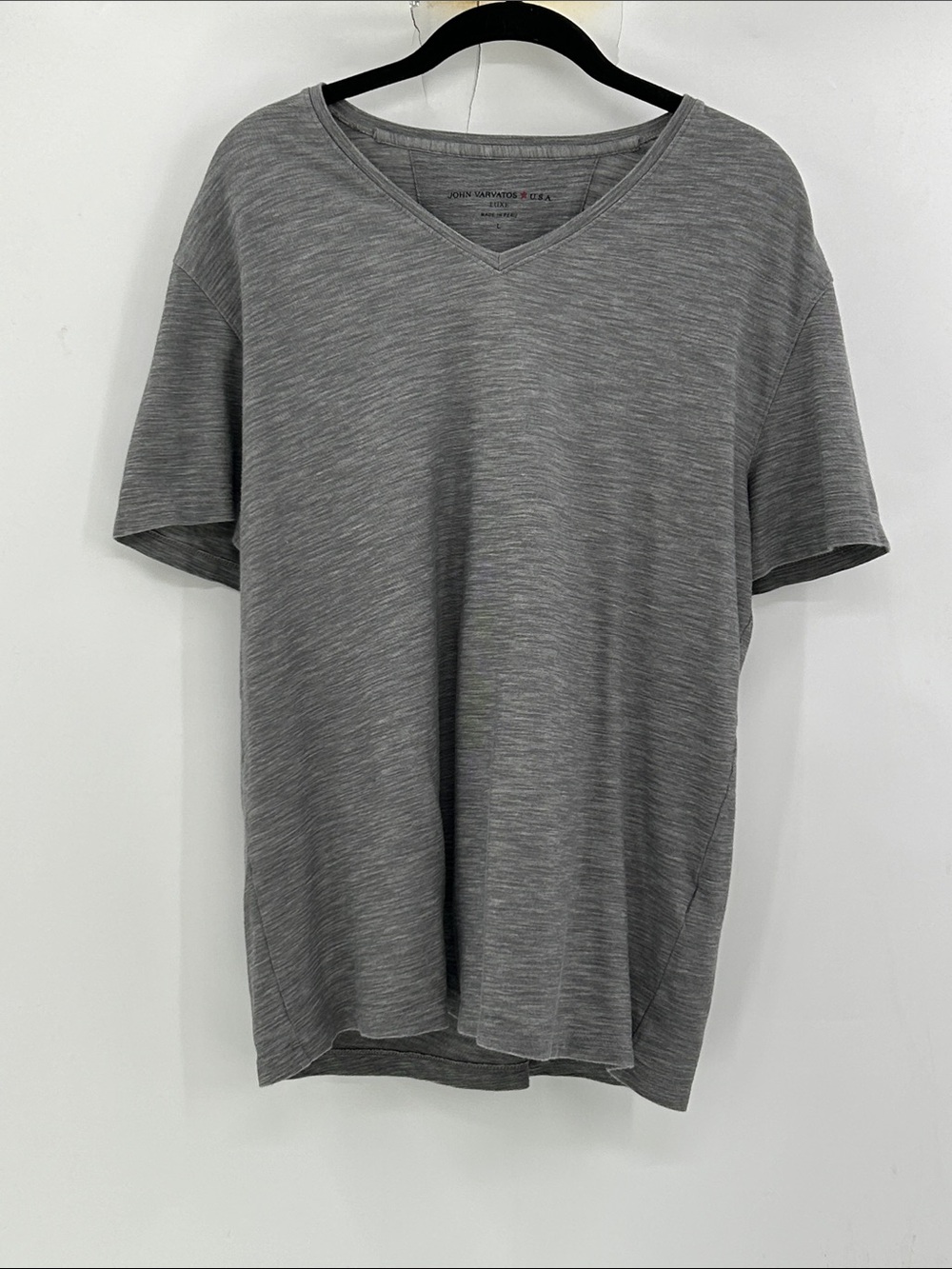 John Varvatos Luxe V-Neck T-Shirt Grey Size Large